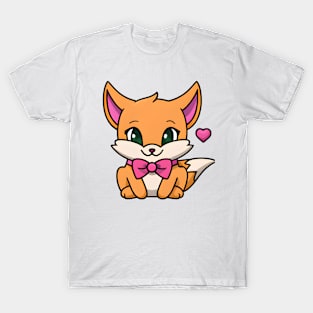 Fox with Pink Bow T-Shirt